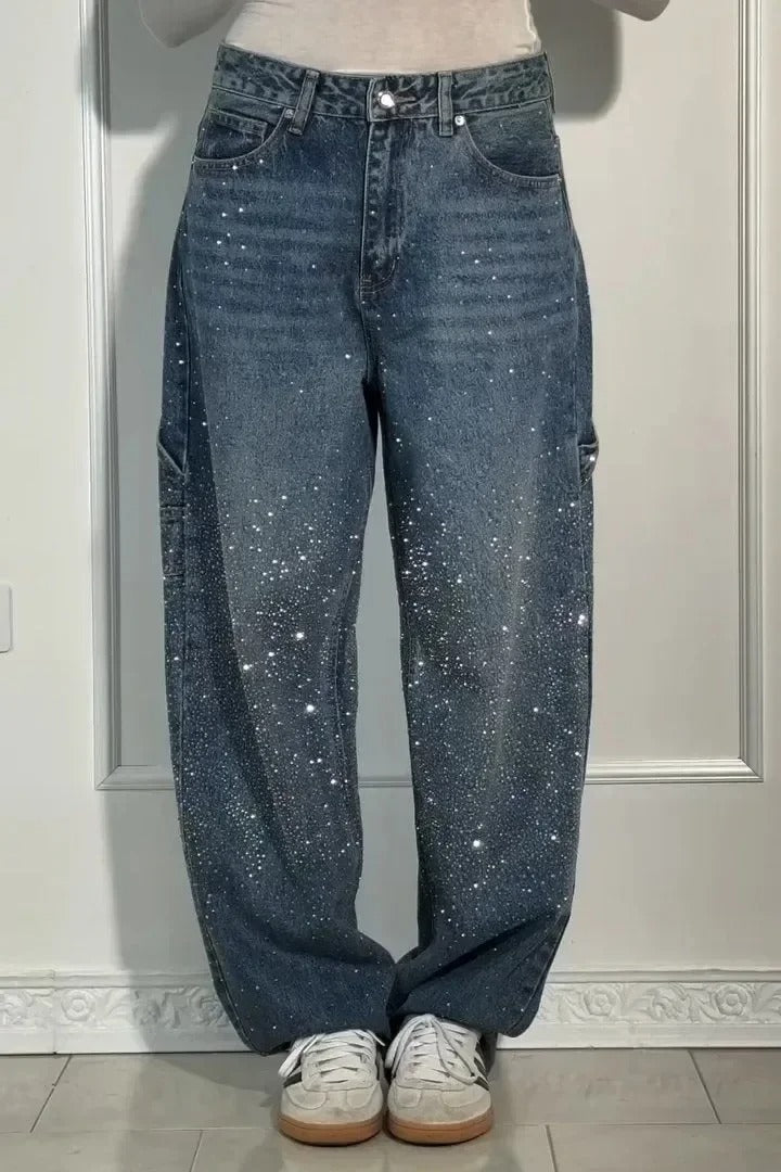 NovaGlow™ High-Waisted Wide Leg Jeans