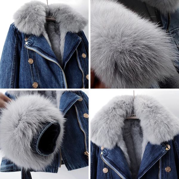 LuxeFur™ Denim Elegance Jacket