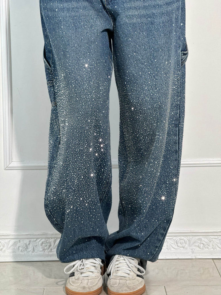 NovaGlow™ High-Waisted Wide Leg Jeans