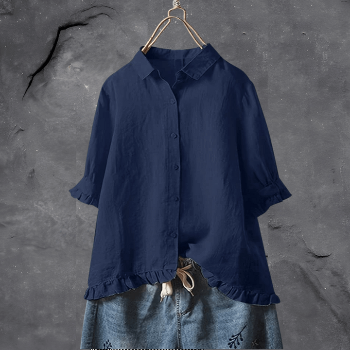 Elara Grace Ruffle Blouse