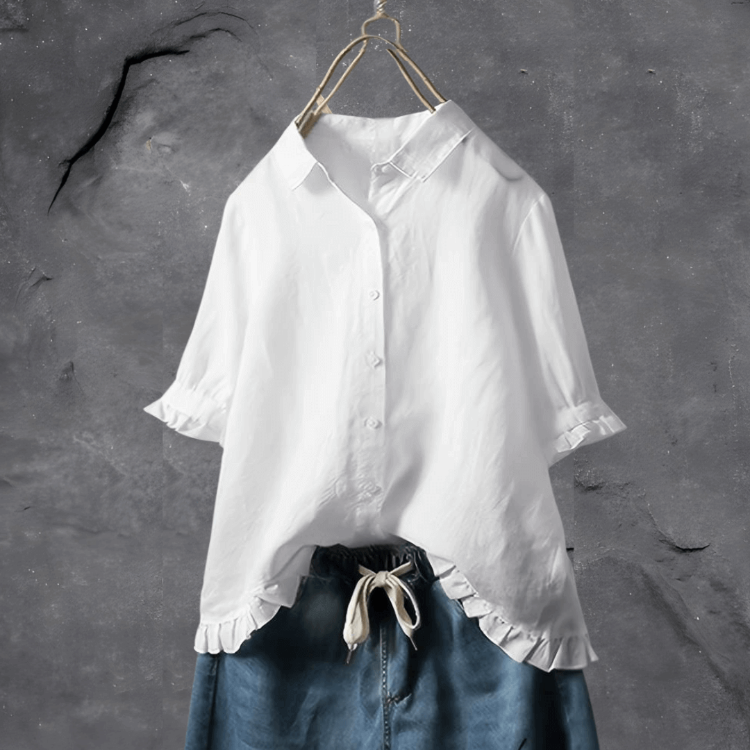 Elara Grace Ruffle Blouse
