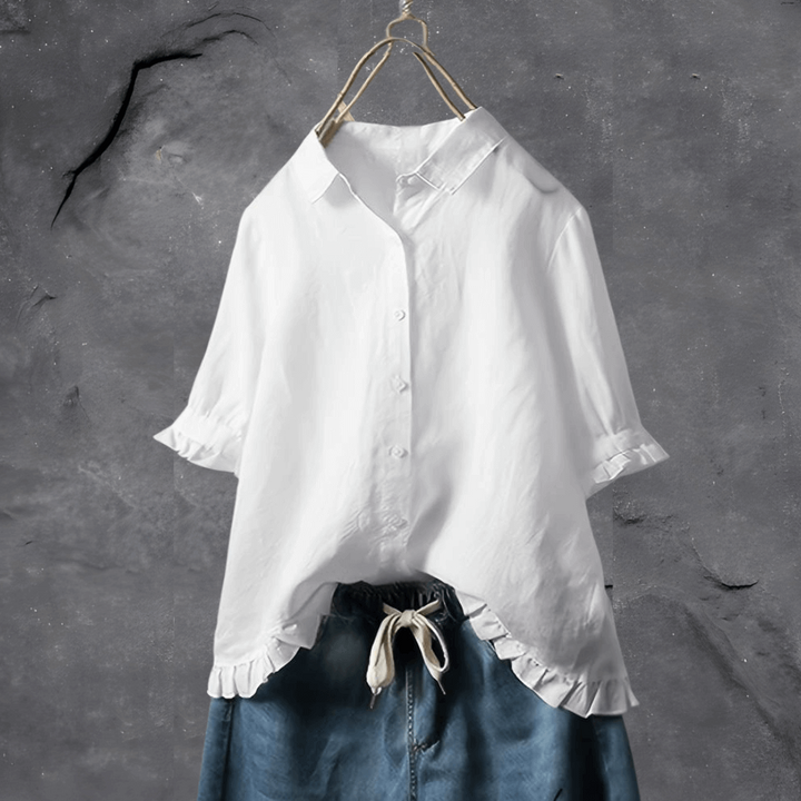 Elara Grace Ruffle Blouse
