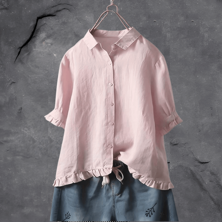 Elara Grace Ruffle Blouse