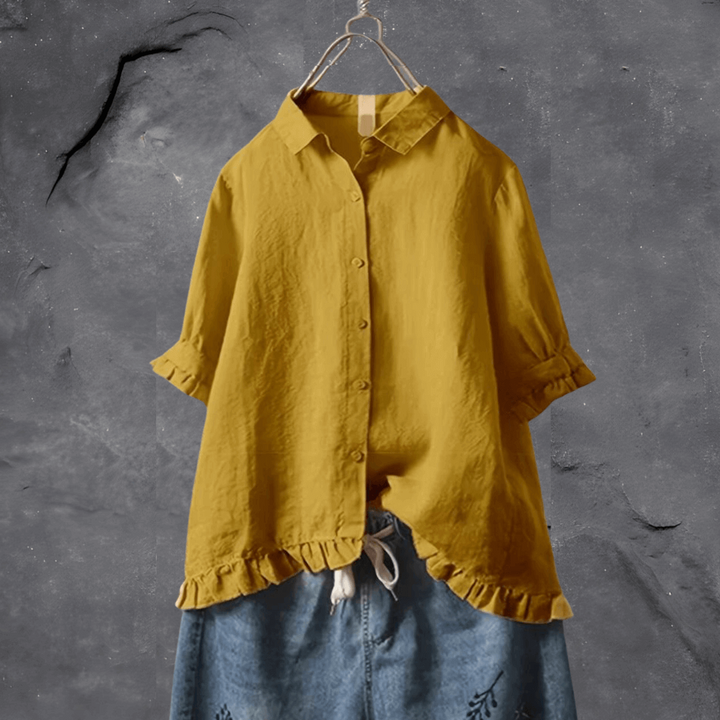 Elara Grace Ruffle Blouse