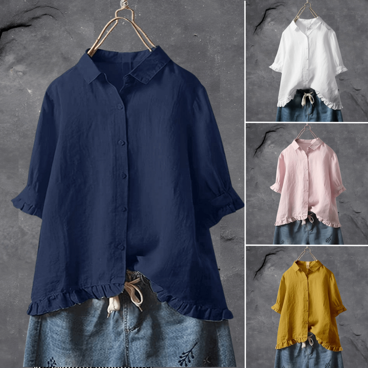 Elara Grace Ruffle Blouse