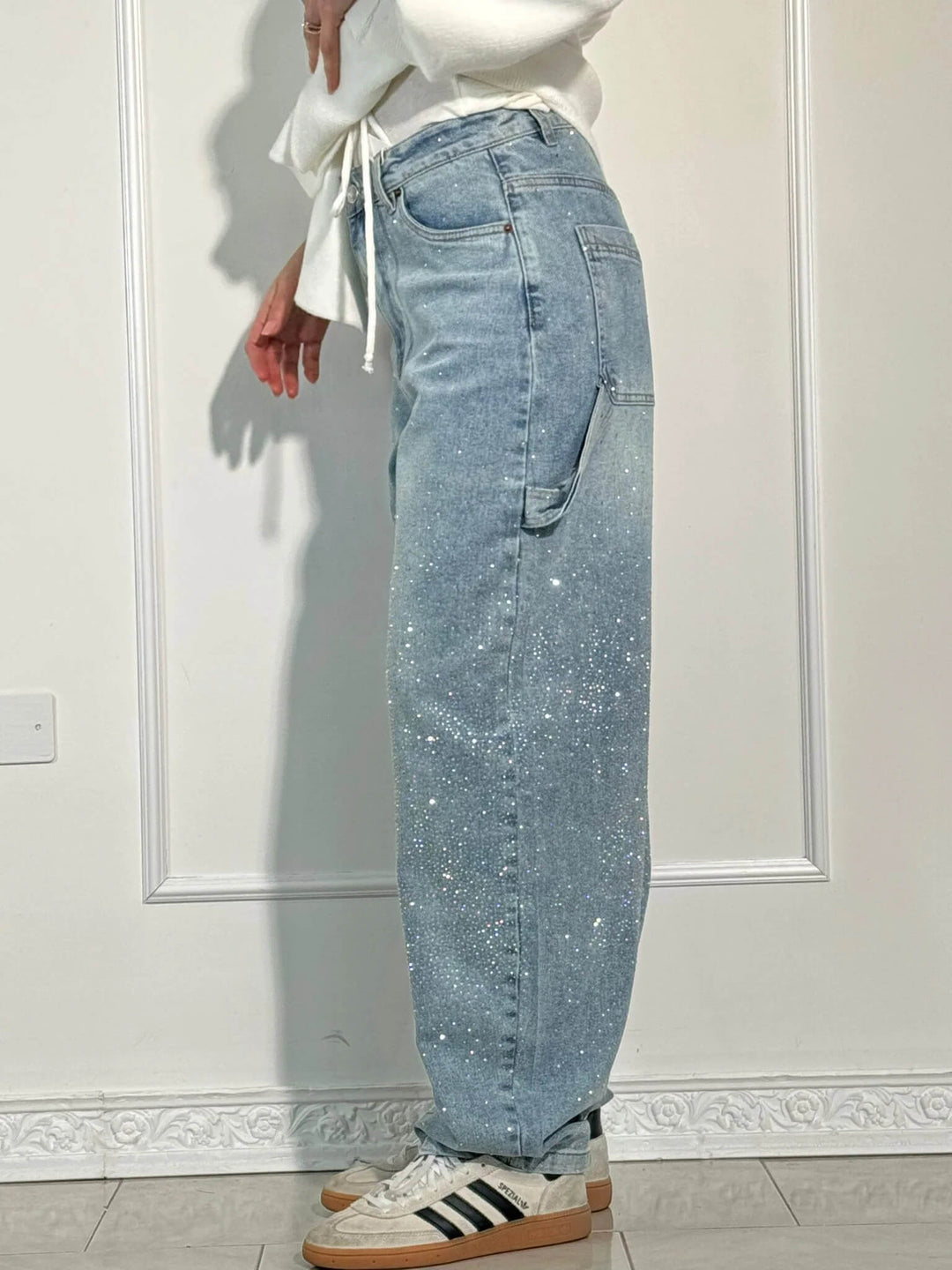 NovaGlow™ High-Waisted Wide Leg Jeans