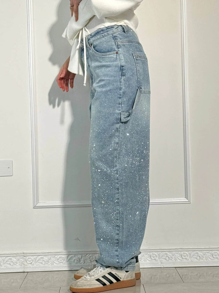 NovaGlow™ High-Waisted Wide Leg Jeans