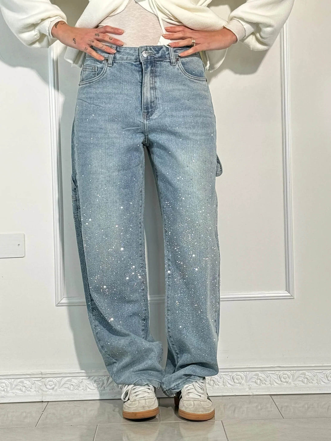 NovaGlow™ High-Waisted Wide Leg Jeans