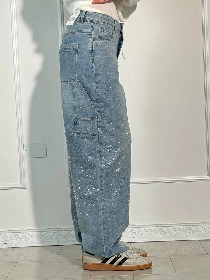 NovaGlow™ High-Waisted Wide Leg Jeans