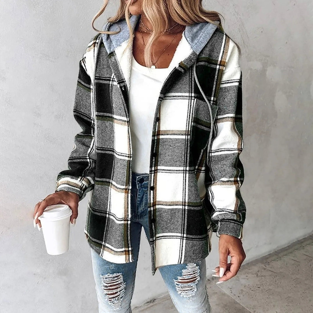 Ava Plaid Hooded Jacket