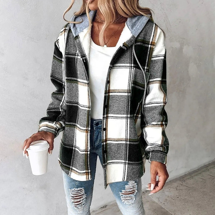 Ava Plaid Hooded Jacket