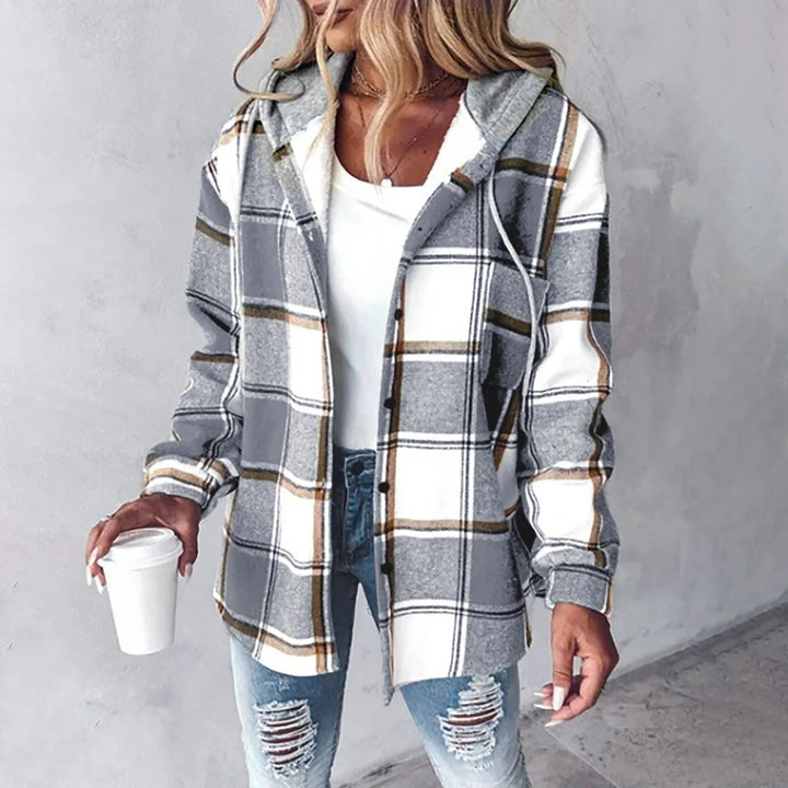 Ava Plaid Hooded Jacket
