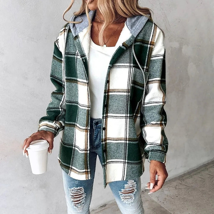 Ava Plaid Hooded Jacket