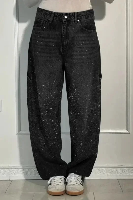 NovaGlow™ High-Waisted Wide Leg Jeans