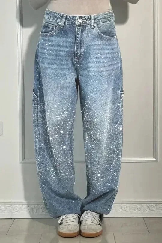 NovaGlow™ High-Waisted Wide Leg Jeans