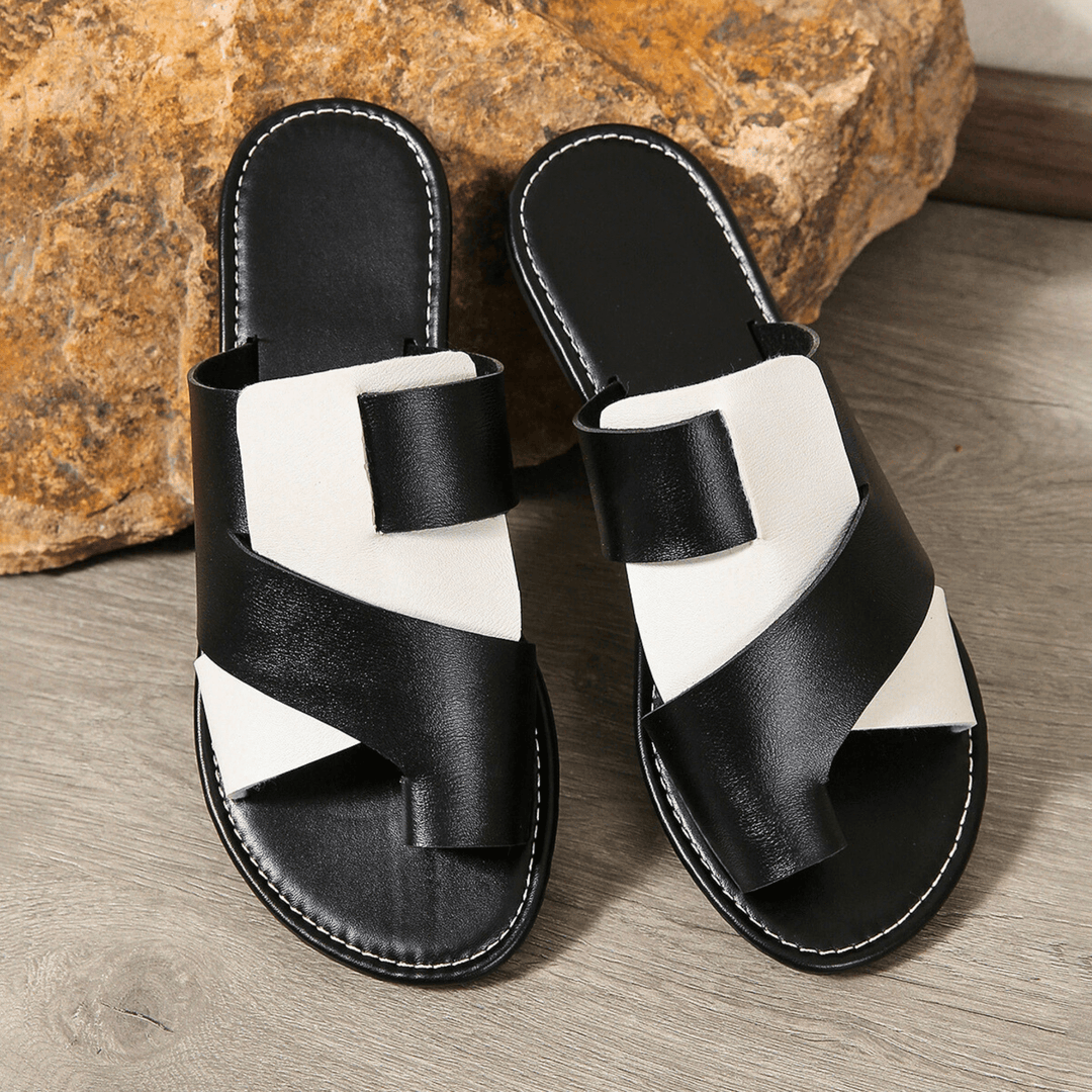 SoleMuse™ Two-Tone Comfort Slides