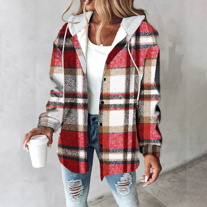 Ava Plaid Hooded Jacket